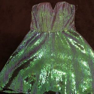 Beautiful sequin blue/green dress